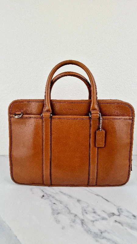 Coach Lexington Commuter Briefcase in Brown Leather - Laptop Bag Handbag Office Bag Work Bag Unisex - Coach F71016