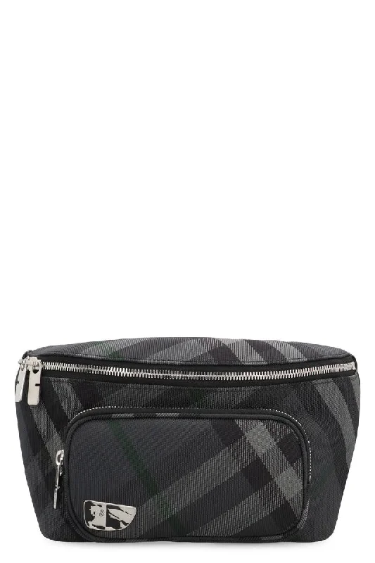 Burberry Grid Fabric Belt Bag