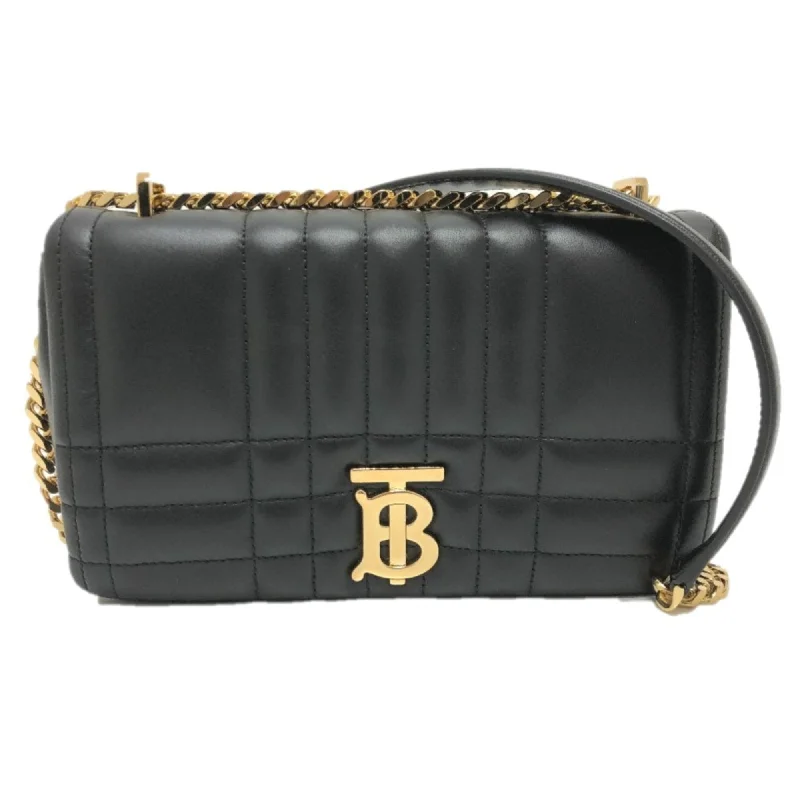 BURBERRY Lola Small Quilted Chain Shoulder Bag Leather Women's Black