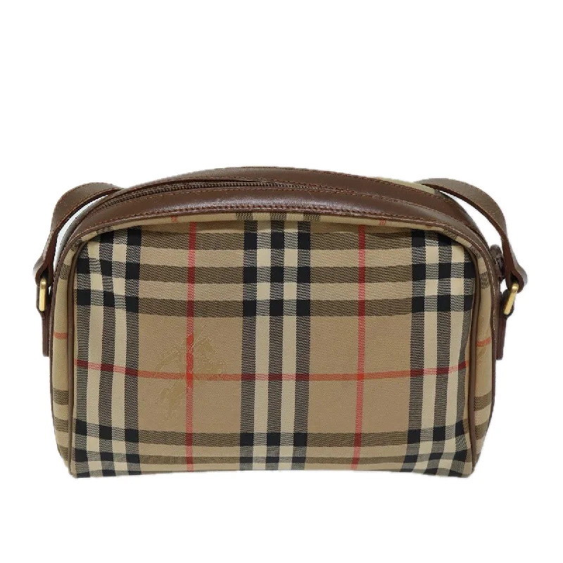 BURBERRY Nova Check Shoulder Bag Canvas Beige  72502