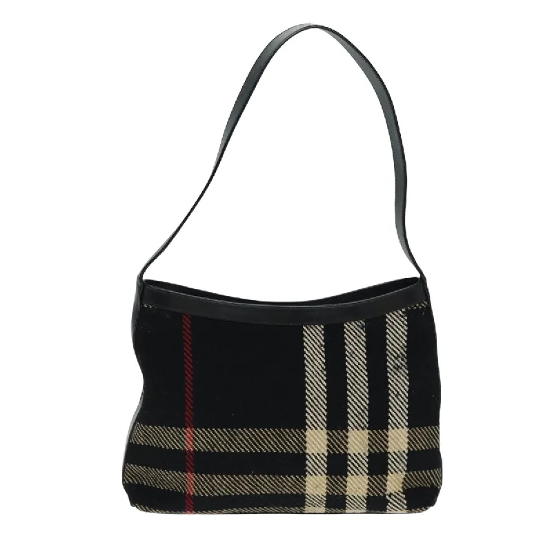 BURBERRY Nova Check Shoulder Bag Canvas Black  ti1818