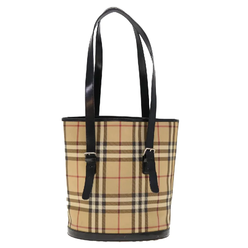 BURBERRY Nova Check Shoulder Bag Coated Canvas Beige  ac2665