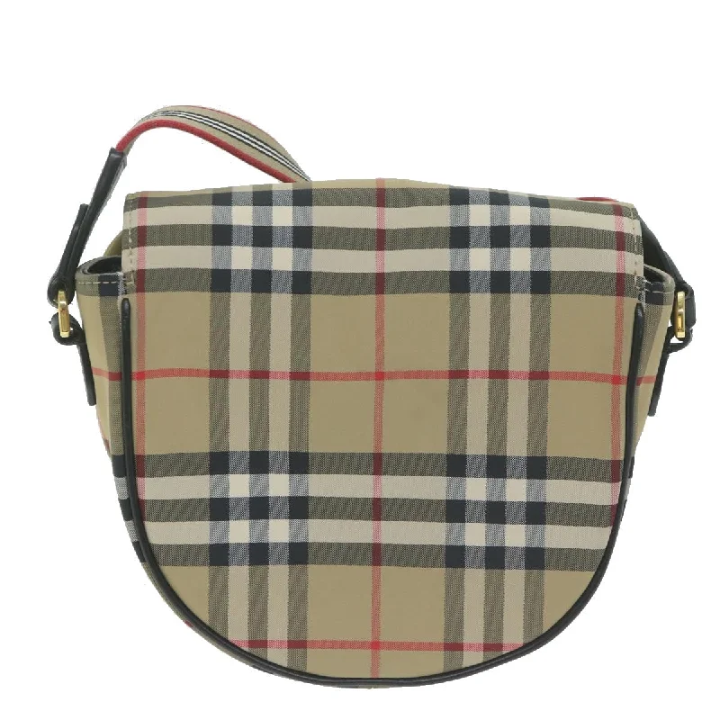 BURBERRY Nova Check Shoulder Bag Nylon Beige  63139A