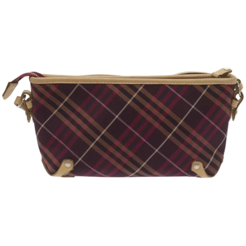 BURBERRY Nova Check Shoulder Bag Nylon Red  68194