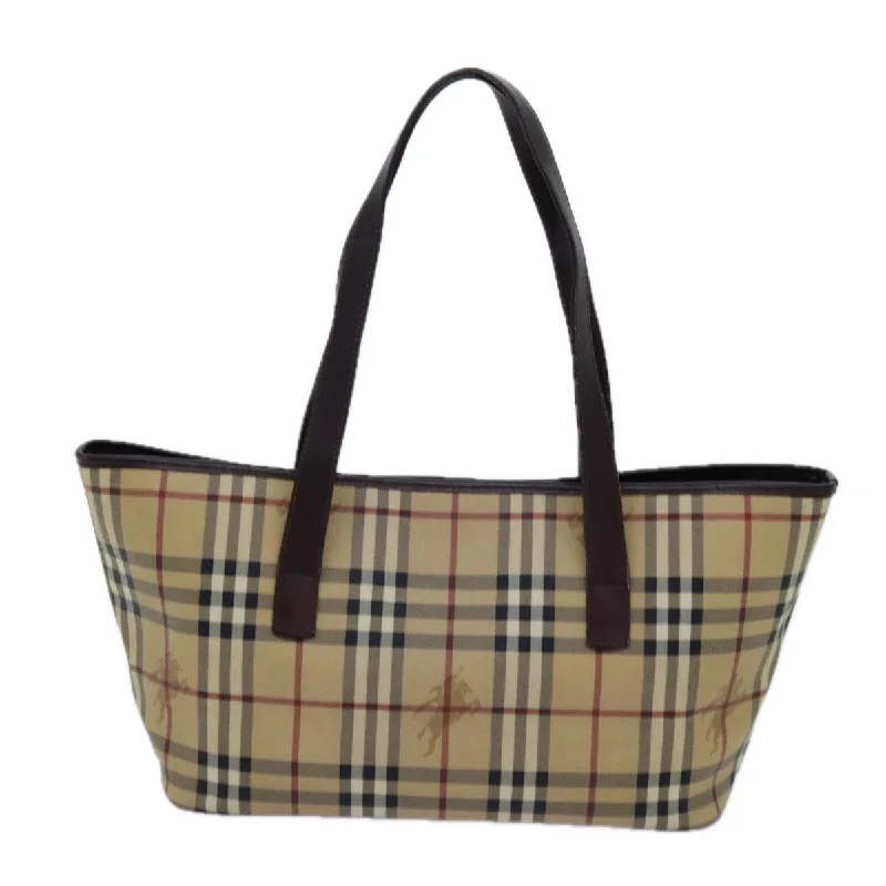 BURBERRY Nova Check Shoulder Bag PVC Beige  hk1237