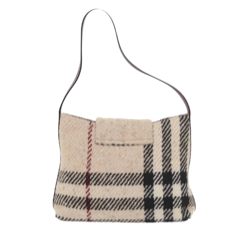 BURBERRY Nova Check Shoulder Bag Wool Beige  59951