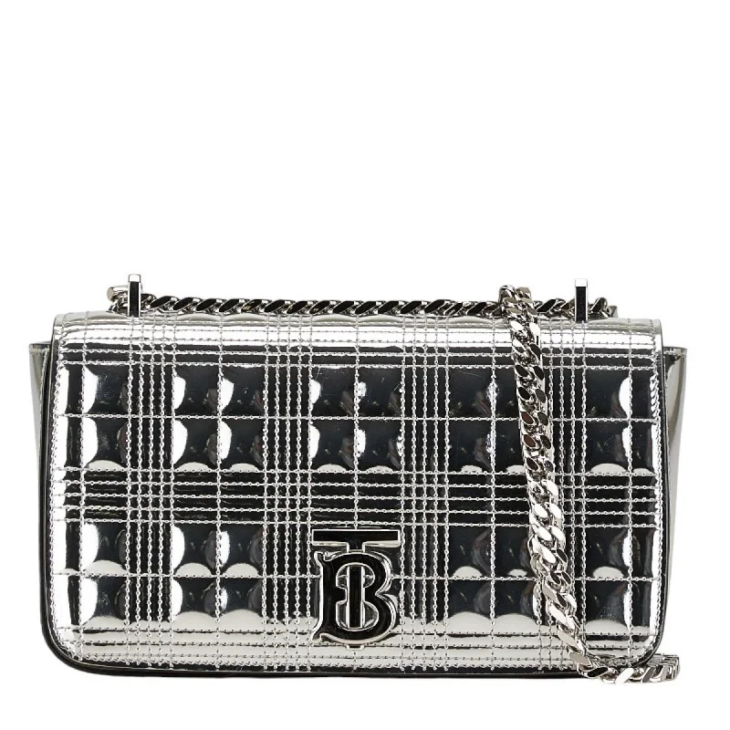 Burberry TB Lola Chain Shoulder Bag Silver Enamel Women's BURBERRY